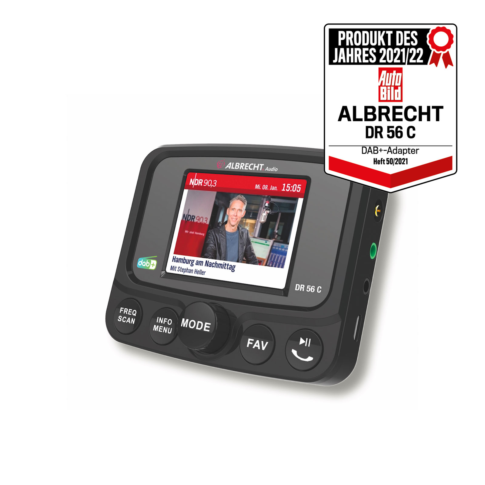 SAP-Funktechnik Online Store - Albrecht DR 56 C DAB+ Autoradio-Tuner mit  Farbdisplay