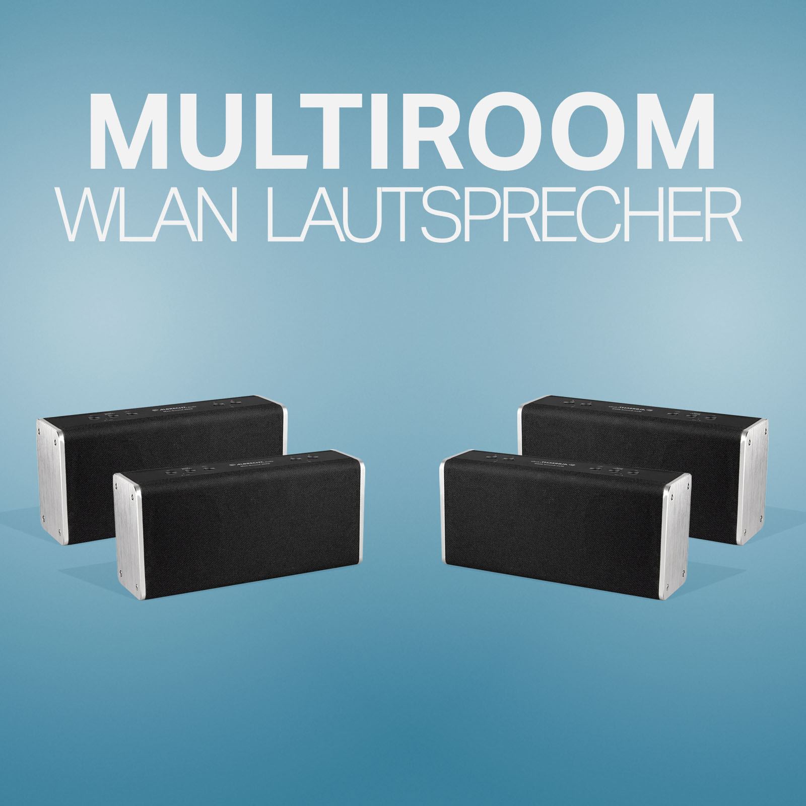 4x Albrecht MAX-Sound 900 S, 14 Watt Stereo Multiroom Lautsprecher_#1