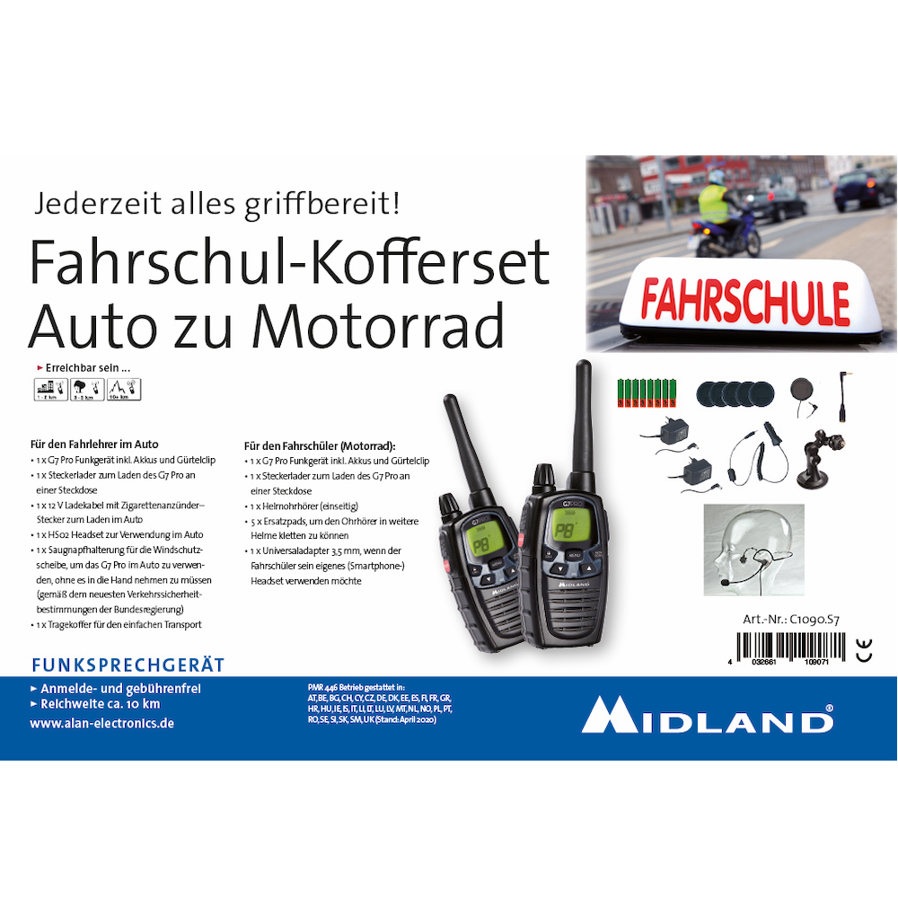Fahrschulkoffer Midland G7 Pro "Auto zu Motorrad"_4032661109071_MIDLAND_#1