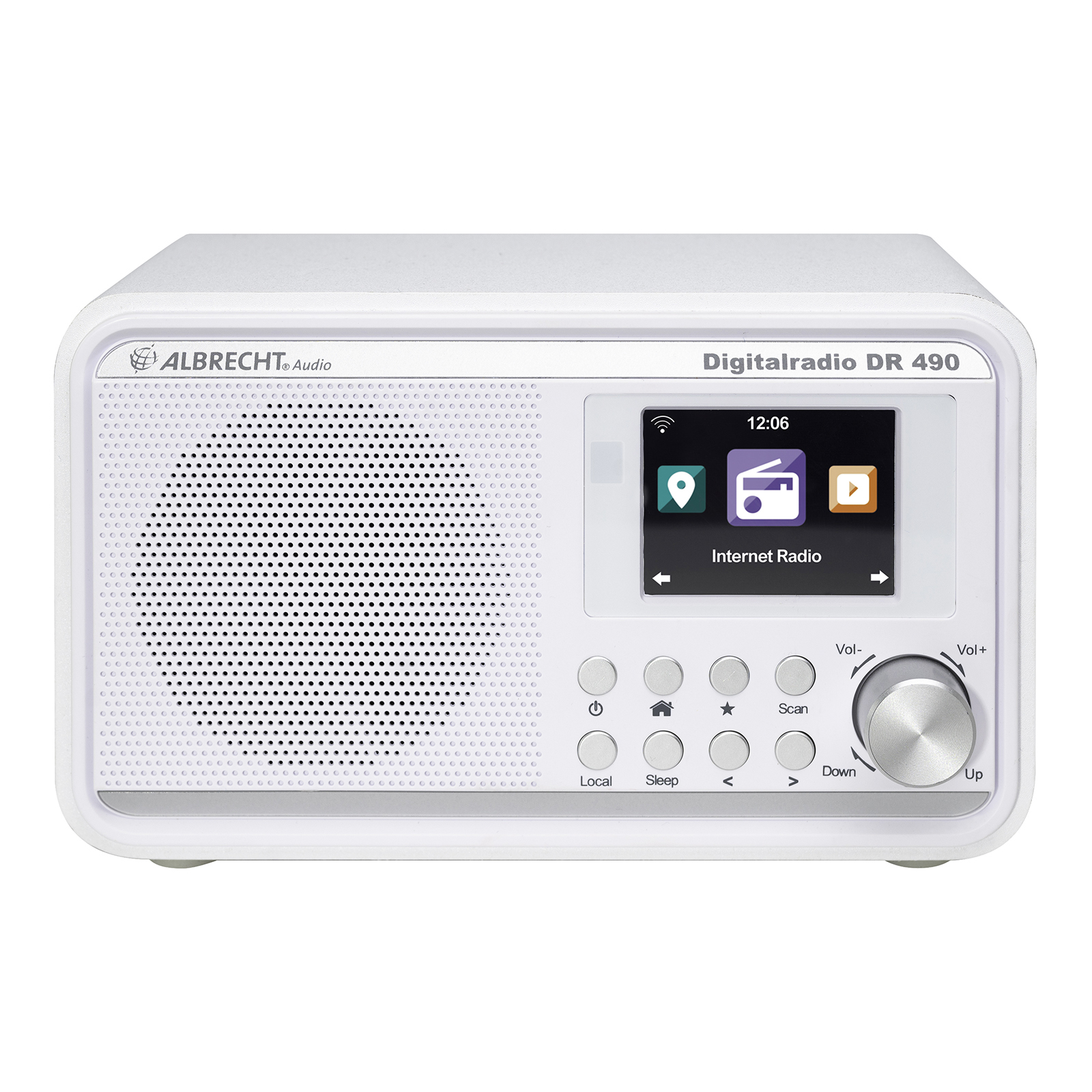 Albrecht DR 490 white Digital Radio, Internet/DAB+/FM