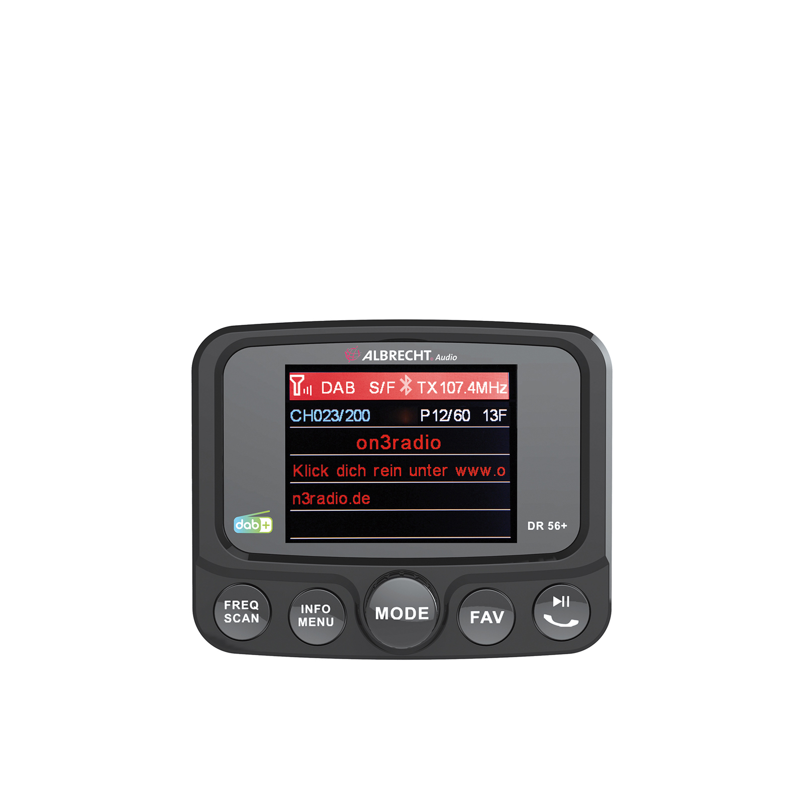 Autoradio-Adapter via FM mit Bluetooth und Freisprechanlage DAB Albrecht DR 56