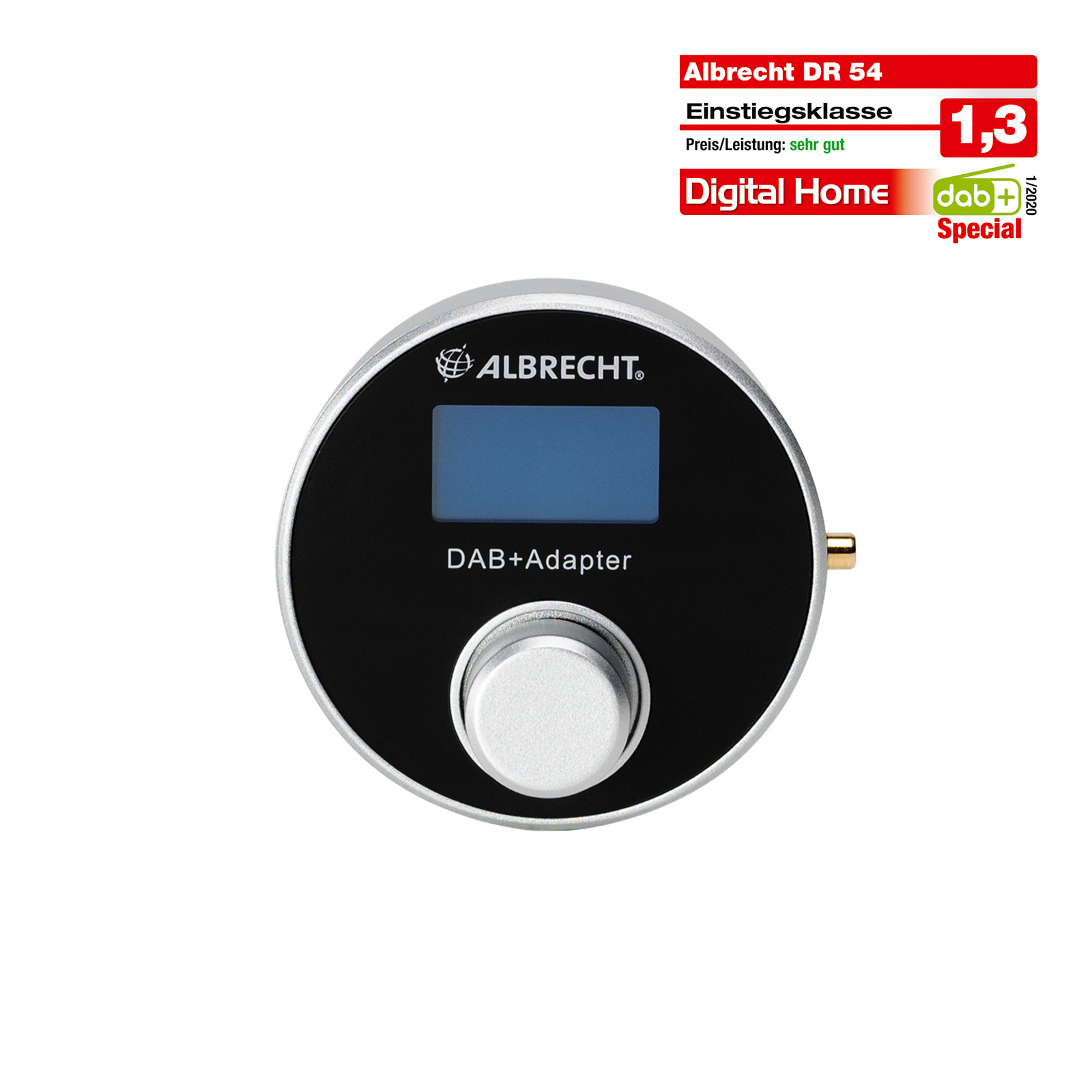 Albrecht 27254 dr 52 ca adaptateur dab + fm radio numérique avec écran  couleur et prise dantenne, antenne noir - Câbles vidéo - Achat & prix