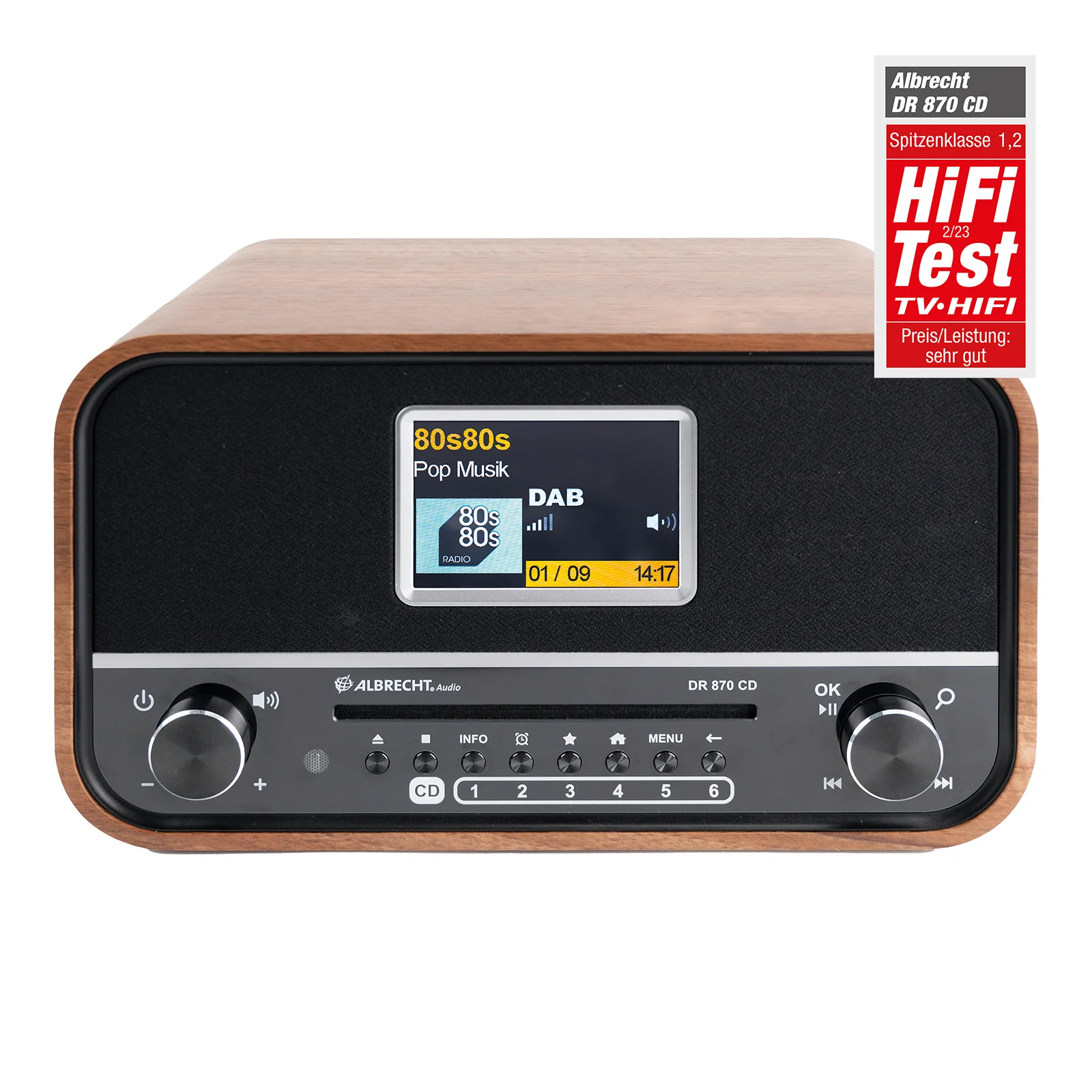 Albrecht DR 870 CD Senior Radio, DAB+/FM/CD/USB