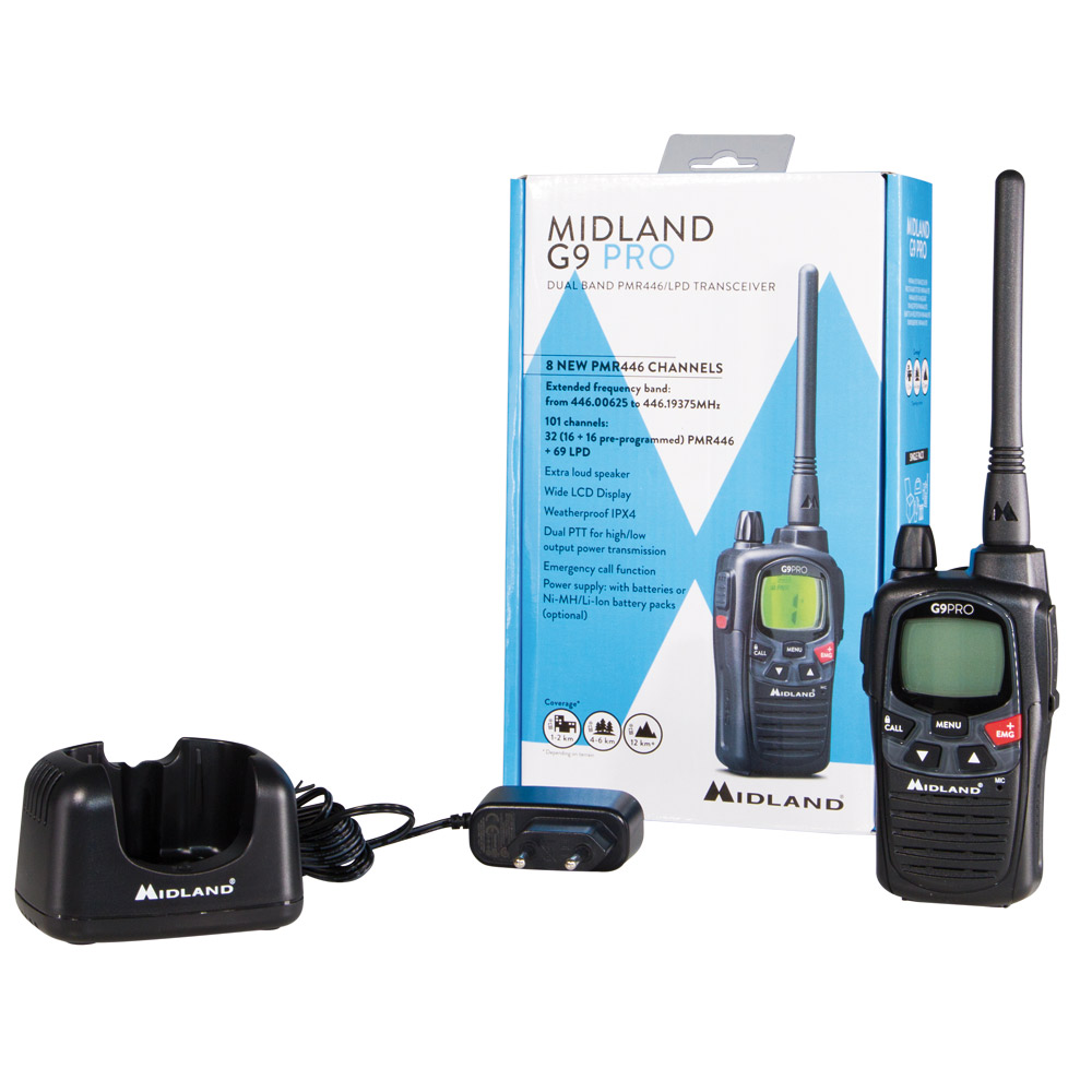 Midland G9 Pro Funkgerät, Single, 16 PMR + 69 LPD_8011869202445_MIDLAND_#3