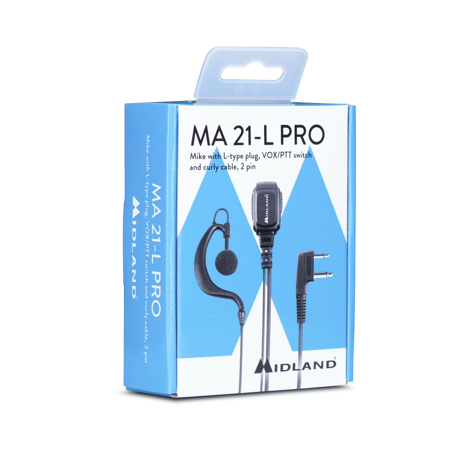 MA 21-L Pro Clip-Mikrofon/Ohrhörer Duoklinke_8011869204555_MIDLAND_#1