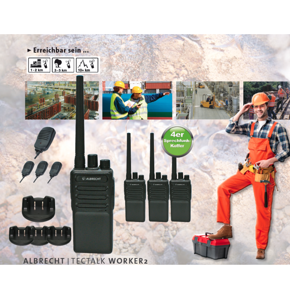 4er Kofferset Albrecht Tectalk Worker 2, PMR446_4032661298362_ALBRECHT_#6